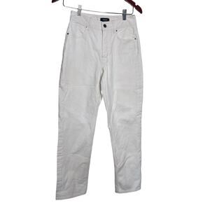 Me+Em off white cream straight leg high waist jeans sz 24